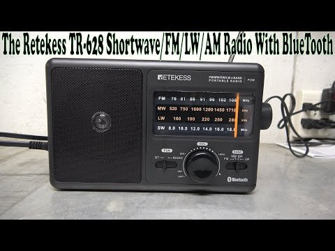 The Retekess TR628 AM/FM/MW/LW/SW Radio with Bluetooth. Great For Entry Level Shortwave Listeners.