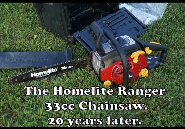 The Homelite Ranger 33cc Chainsaw. 20 years later, this budget chainsaw is still up to the task!