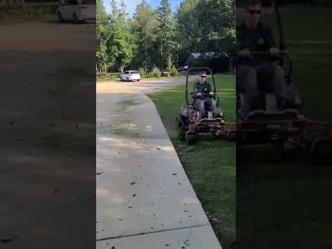 Lawn Mower Blows Grass All Over Driveaway – Fired?