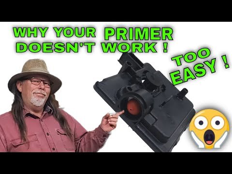 EASY PRIMER BULB FIX FOR PUSH LAWN MOWER THAT DOES NOT START EXCEPT WITH STARTING FLUID DIY