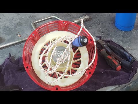 How to replace the rope on a lawn mower or generator  recoil.  It’s  easy, if you Ask the Mower Guy.