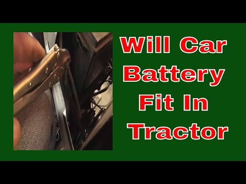 How to fit car battery in lawn tractor