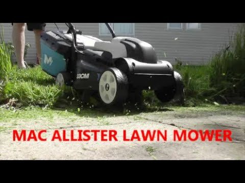 MAC ALLISTER MLMP 1200 ROTARY LAWN MOWER REVIEW, BEST CHEAP LAWN MOWER!! (2022)