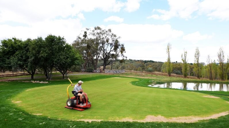 Rolling My Golf Green // Flag is In for Masters Week!!