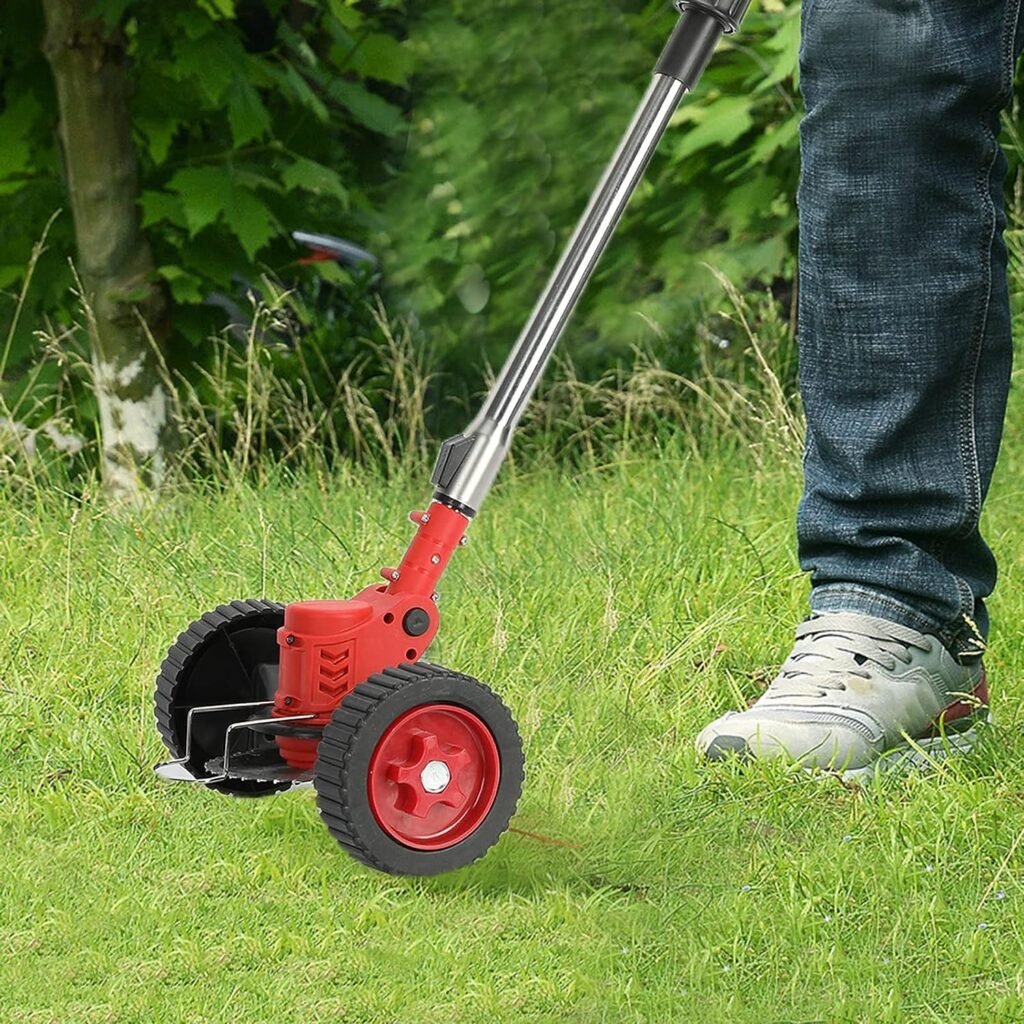 clinmday 24V 6000mAh Electric Lawn Mower,Rechargeable Telescopic Rod D-Shaped Handle,for Yards, Communities, Lawn Campus,Weed Lawn Eater Edger US Plug Red clinmday 24V 6000mAh Electric Lawn Mower,Rechargeable Telescopic Rod D-Shaped Handle,for Yards, Communities, Lawn Campus,Weed Lawn Eater Edger US Plug Red