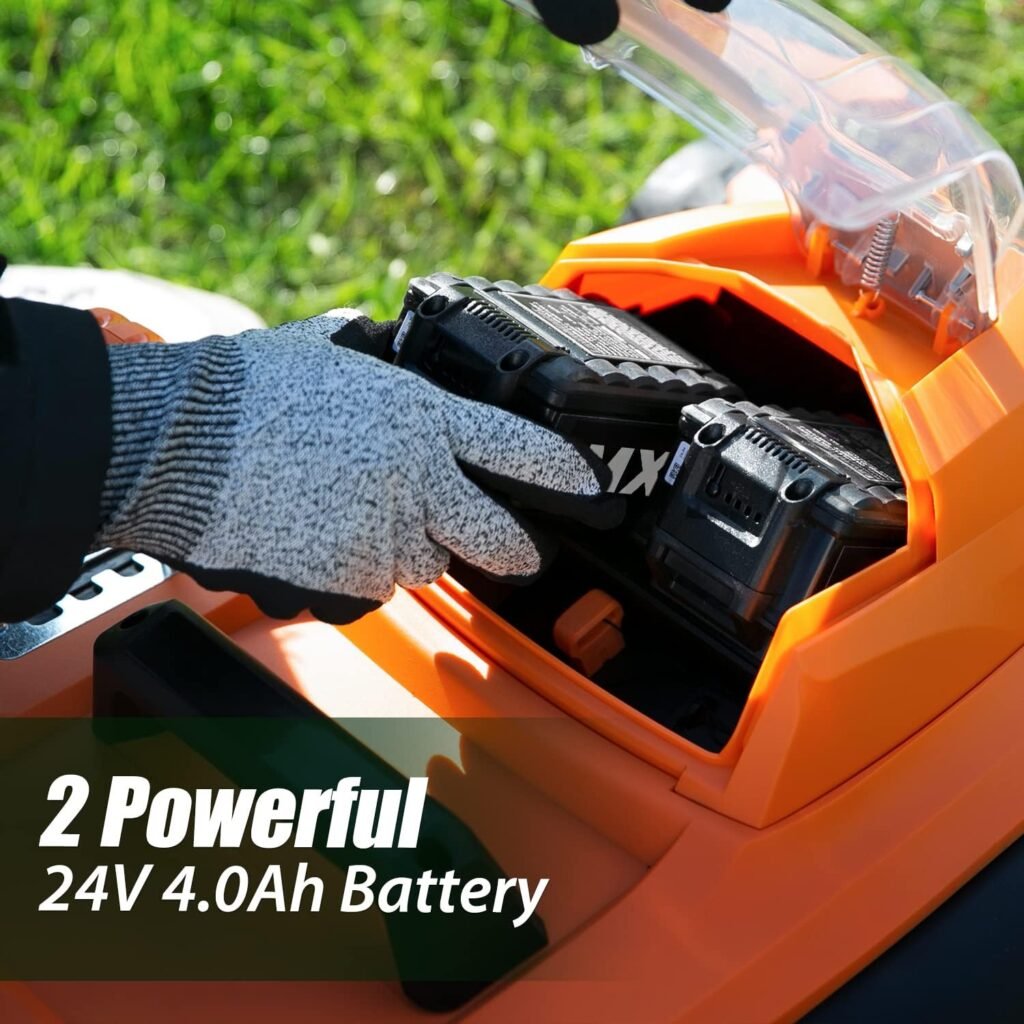 LawnMaster CLMF4817E 48V MAX* Brushless Mower with 2X24V MAX* 4.0Ah Battery and a Dual Charger