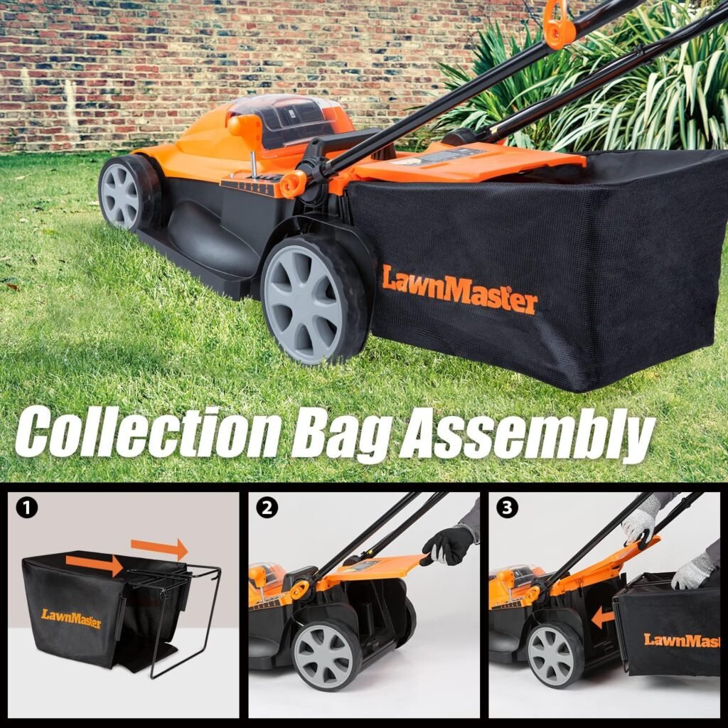 LawnMaster CLMF4817E 48V MAX* Brushless Mower with 2X24V MAX* 4.0Ah Battery and a Dual Charger