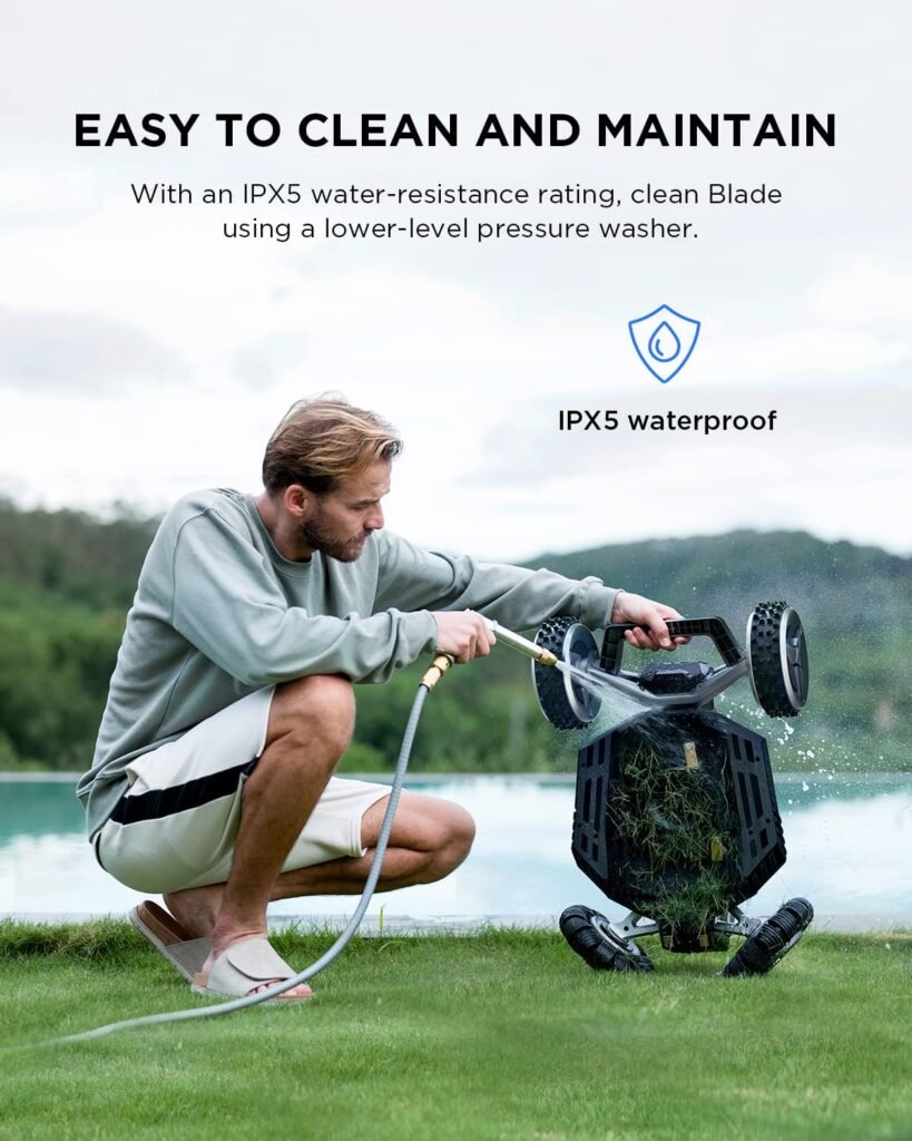 EF ECOFLOW Blade Robotic Lawn Mower with Sweeping Kit Wire-Free Boundaries, Auto-Route Planning with GPS, RTK Smart Obstacle Avoidance, Water-Resistant Anti-Theft Auto Lock for Yards up to 0.7 Acres EF ECOFLOW Blade Robotic Lawn Mower with Sweeping Kit Wire-Free Boundaries, Auto-Route Planning with GPS, RTK Smart Obstacle Avoidance, Water-Resistant Anti-Theft Auto Lock for Yards up to 0.7 Acres