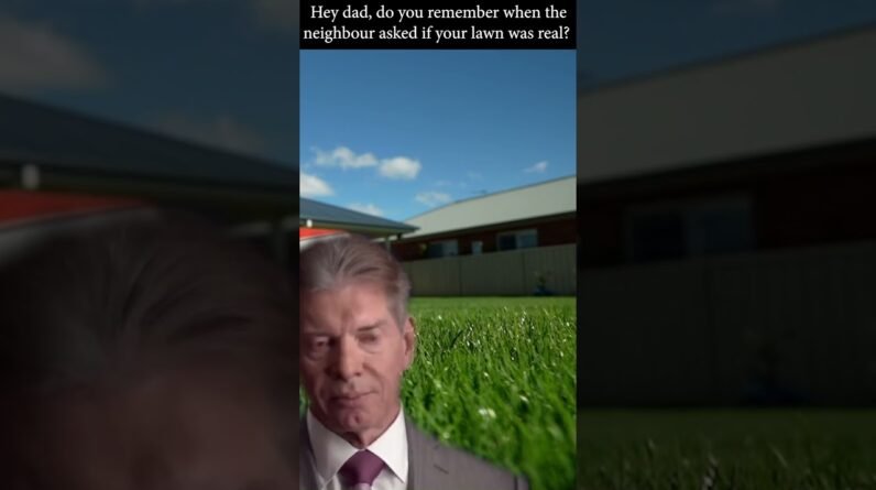 When Dad is asked if his Lawn is Fake…